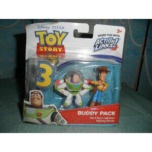 DISNEY PIXAR TOY STORY 3 BUDDY PACK HERO BUZZ LIGHTYEAR & WALKING WOODY (T0415)